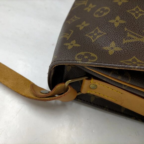Authentic Louis Vuitton Cartouchiere GM Brown Monogram Shoulder Bag mn423-021926